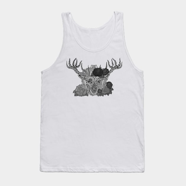 Stag of Roses Tank Top by SamuelJ